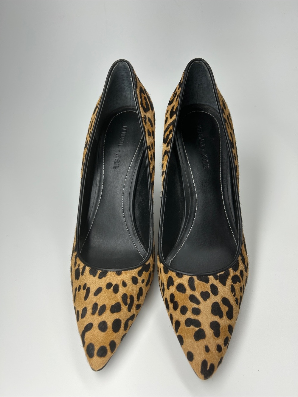 Kendall & Kylie Leopard Print Pointed Pumps - Tan/Black Sz. 8.5
